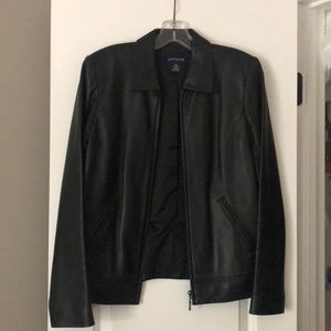 Black Ann Taylor leather jacket